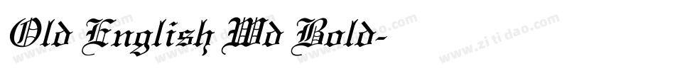 Old English Wd Bold字体转换